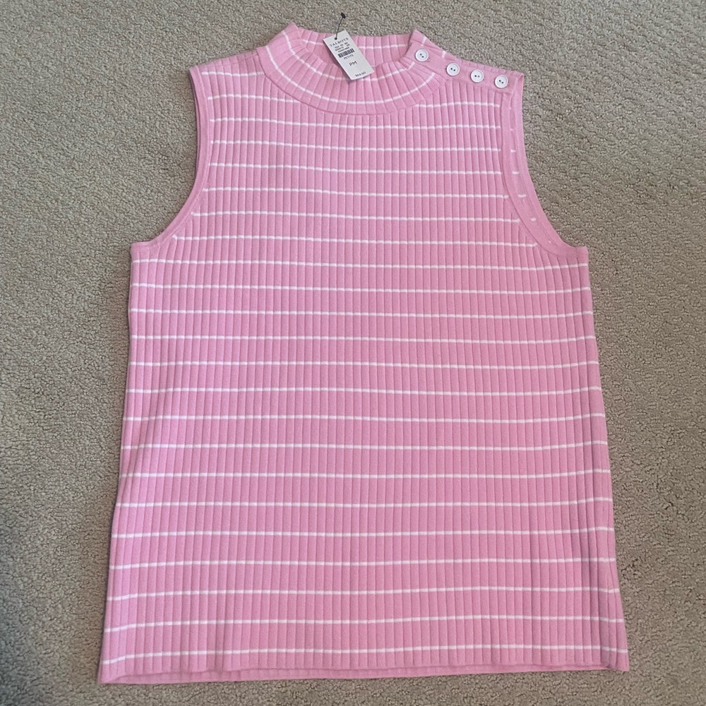 NWT Talbots Knit Sleeveless Mock Neck Top